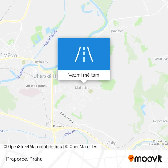 Praporce mapa
