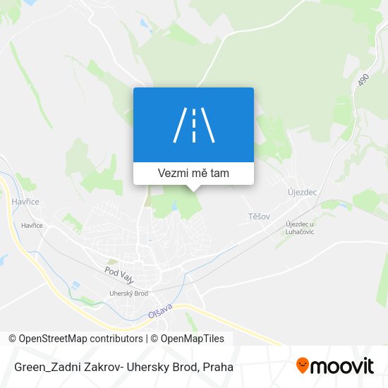 Green_Zadni Zakrov- Uhersky Brod mapa