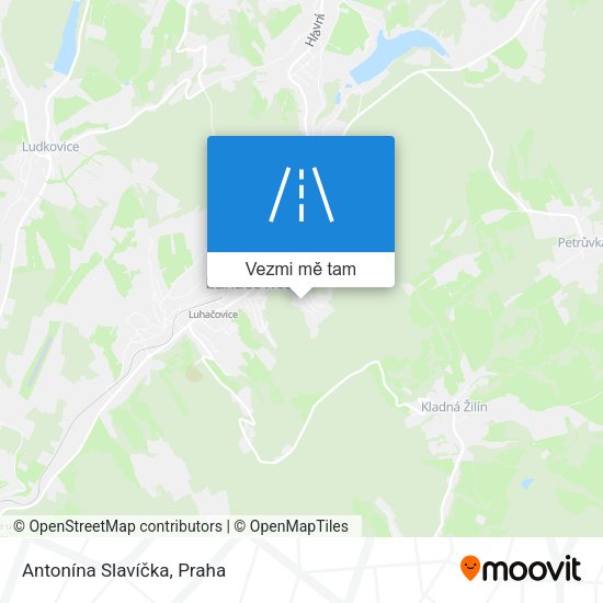 Antonína Slavíčka mapa