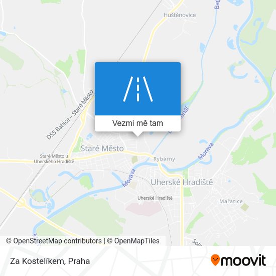 Za Kostelíkem mapa