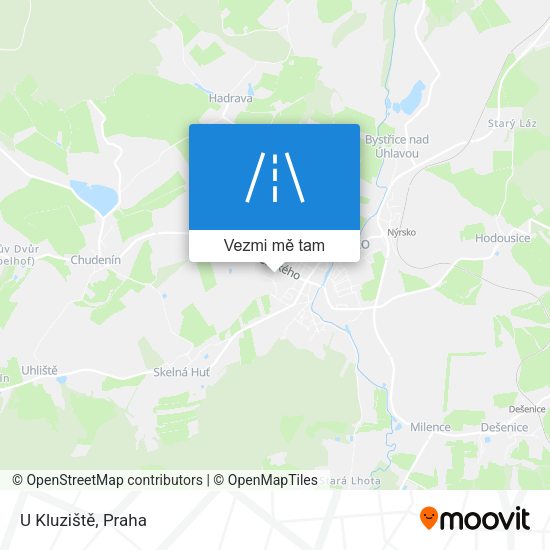 U Kluziště mapa