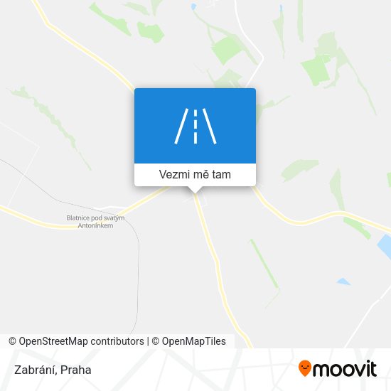 Zabrání mapa