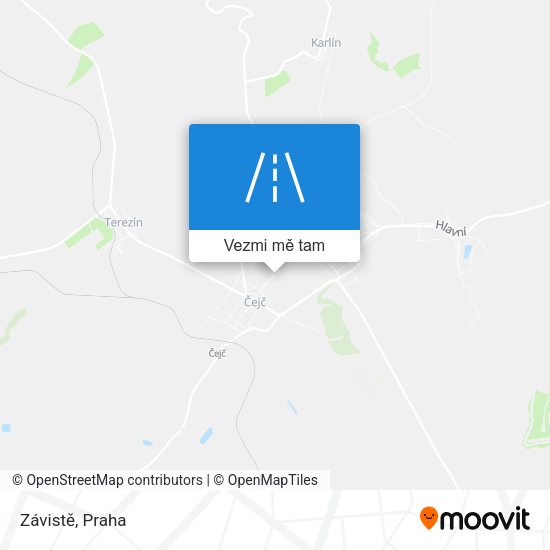 Závistě mapa