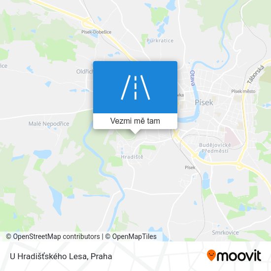 U Hradišťského Lesa mapa