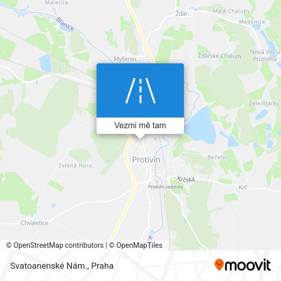 Svatoanenské Nám. mapa