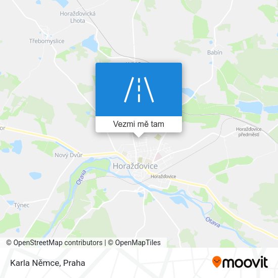 Karla Němce mapa