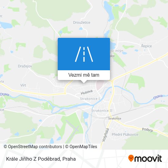 Krále Jiřího Z Poděbrad mapa
