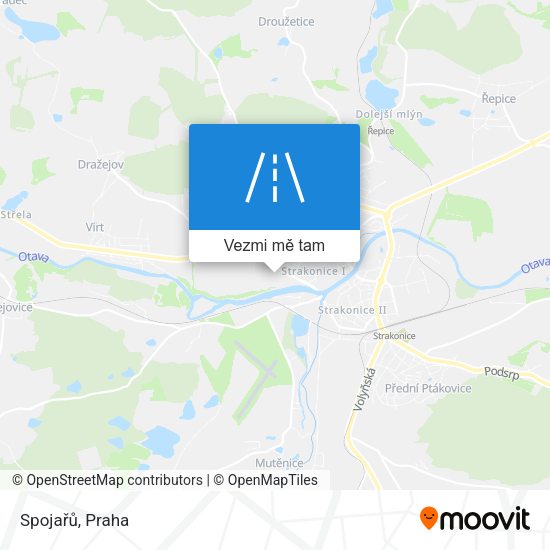 Spojařů mapa