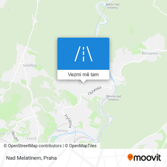 Nad Melatínem mapa