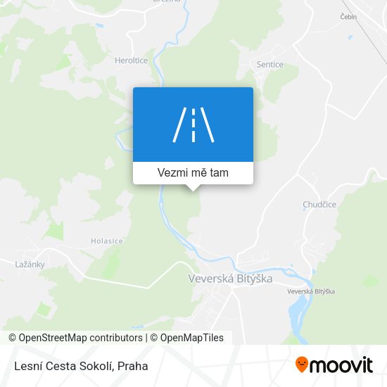 Lesní Cesta Sokolí mapa