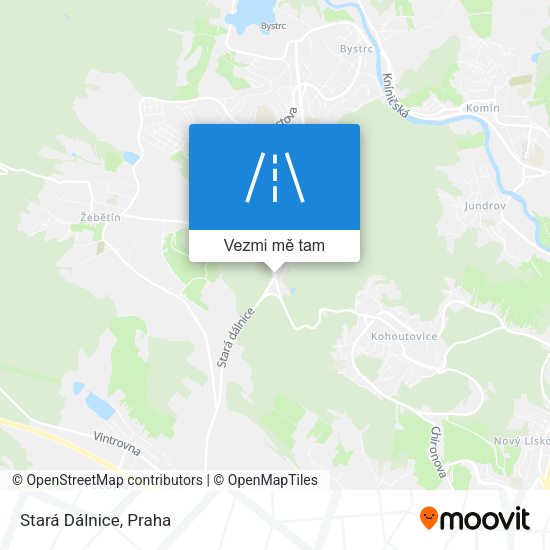 Stará Dálnice mapa