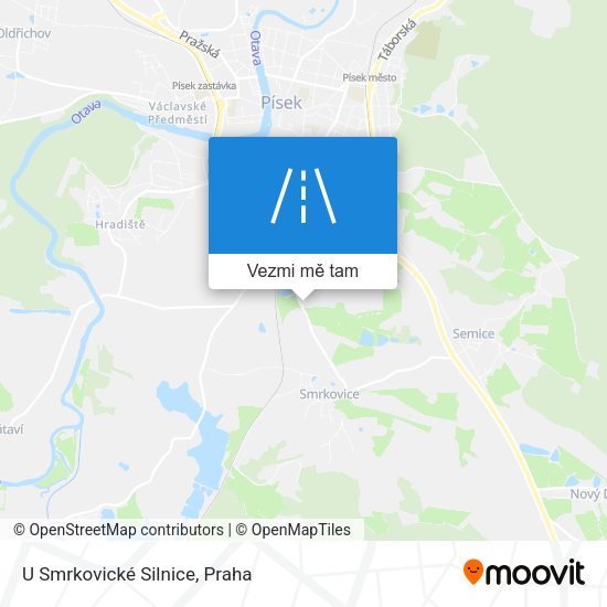 U Smrkovické Silnice mapa