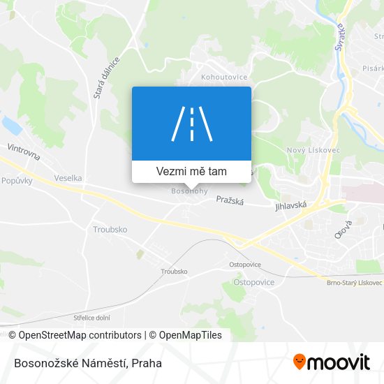 Bosonožské Náměstí mapa