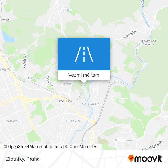 Zlatníky mapa