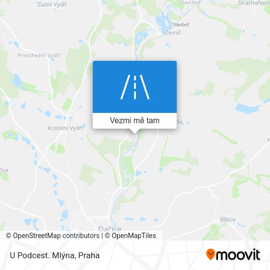 U Podcest. Mlýna mapa