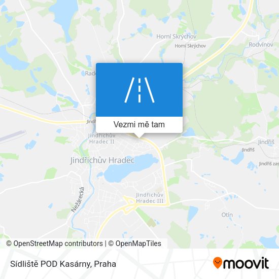 Sídliště POD Kasárny mapa