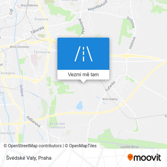 Švédské Valy mapa