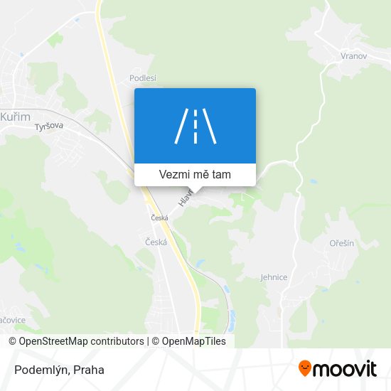 Podemlýn mapa