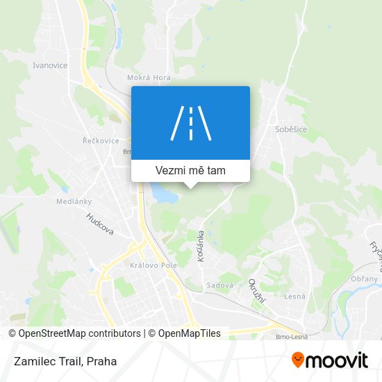 Zamilec Trail mapa