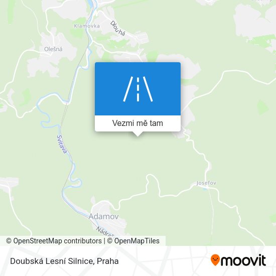 Doubská Lesní Silnice mapa