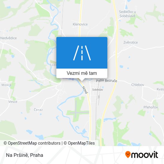 Na Pršíně mapa