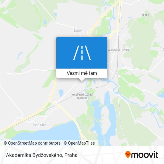 Akademika Bydžovského mapa
