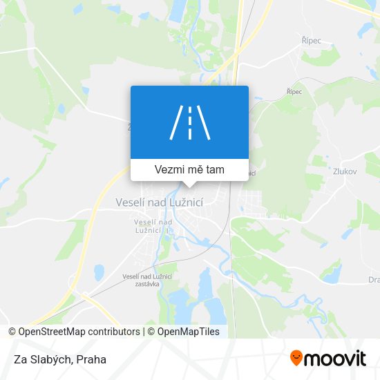 Za Slabých mapa