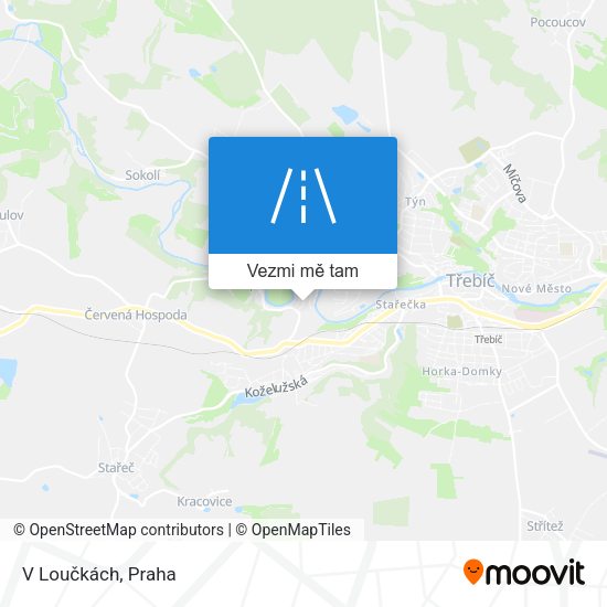 V Loučkách mapa