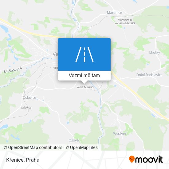 Křenice mapa
