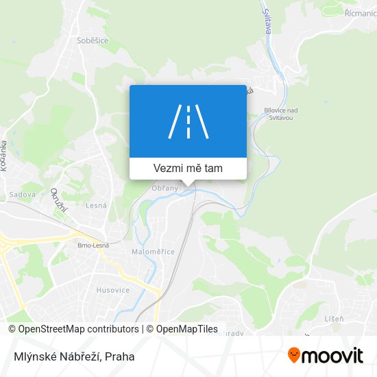 Mlýnské Nábřeží mapa