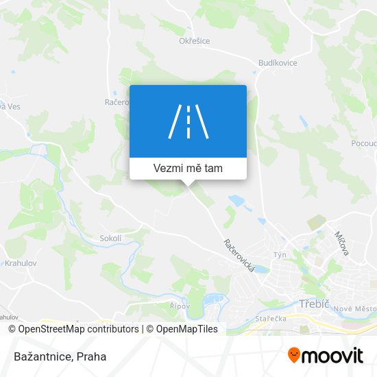 Bažantnice mapa