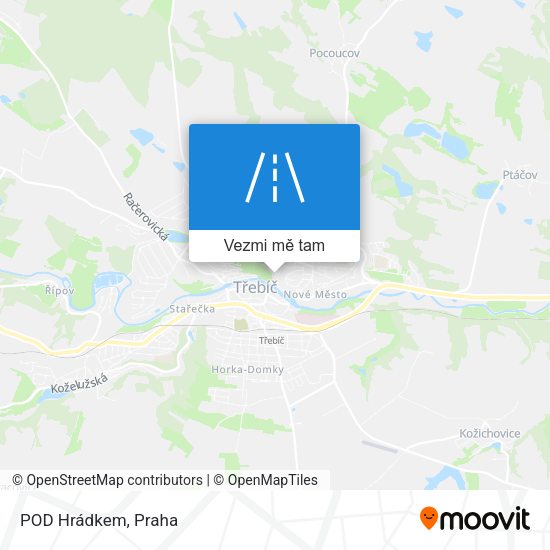 POD Hrádkem mapa