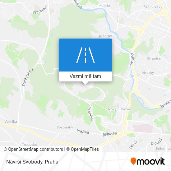 Návrší Svobody mapa