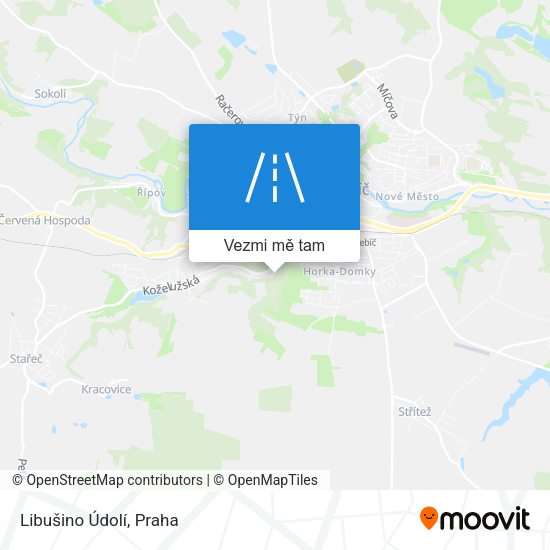 Libušino Údolí mapa