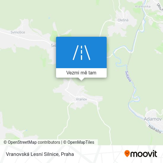 Vranovská Lesní Silnice mapa