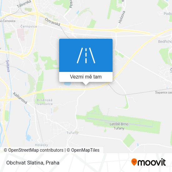 Obchvat Slatina mapa