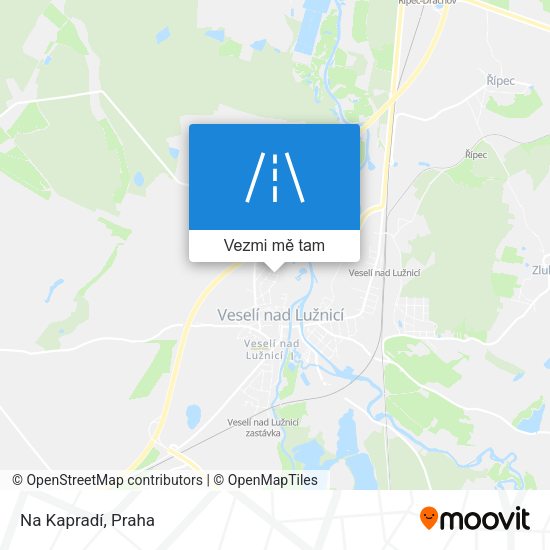 Na Kapradí mapa