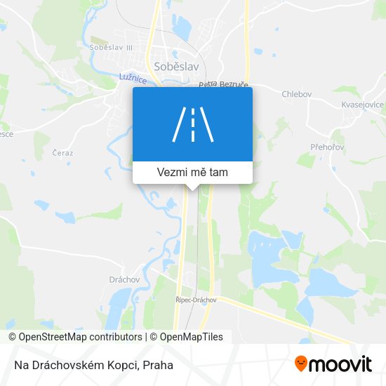 Na Dráchovském Kopci mapa