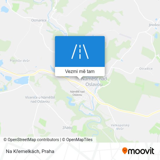 Na Křemelkách mapa