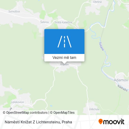 Náměstí Knížat Z Lichtensteinu mapa