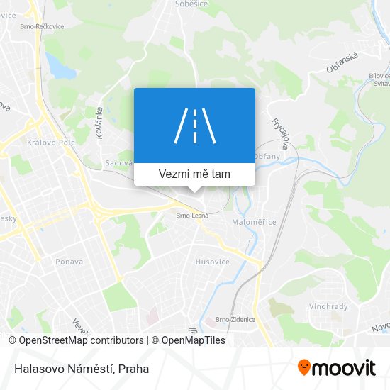 Halasovo Náměstí mapa