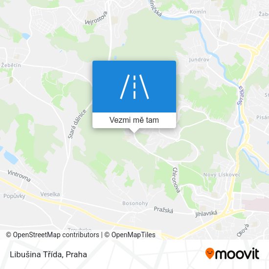 Libušina Třída mapa