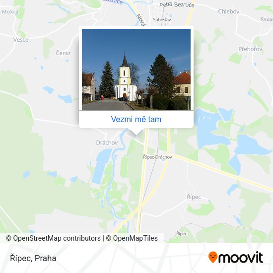 Řípec mapa