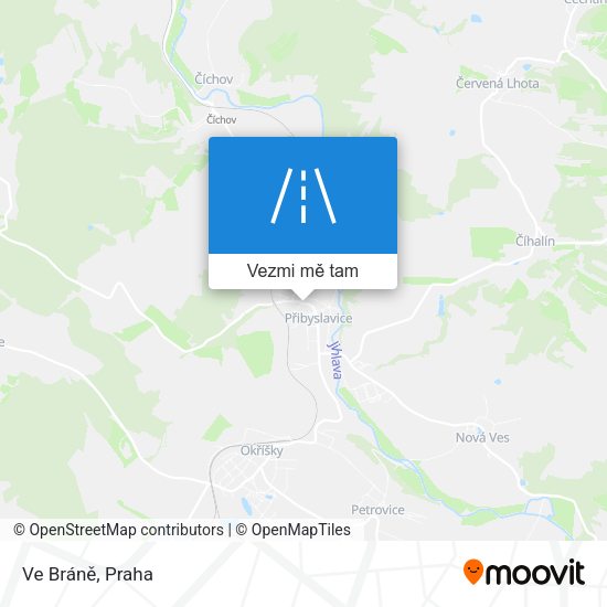 Ve Bráně mapa