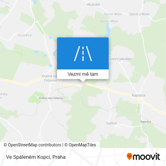 Ve Spáleném Kopci mapa