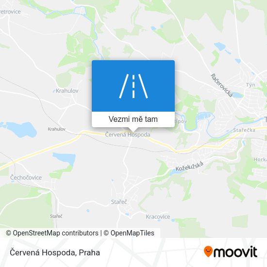 Červená Hospoda mapa