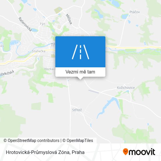 Hrotovická-Průmyslová Zóna mapa