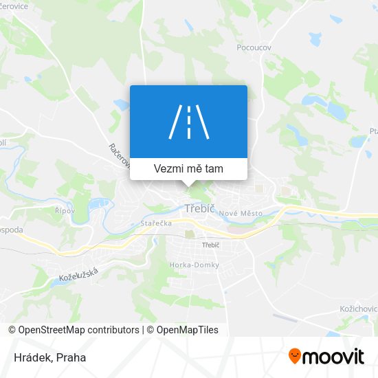 Hrádek mapa