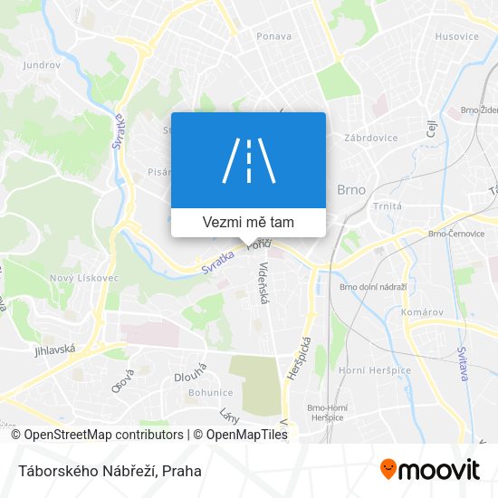 Táborského Nábřeží mapa