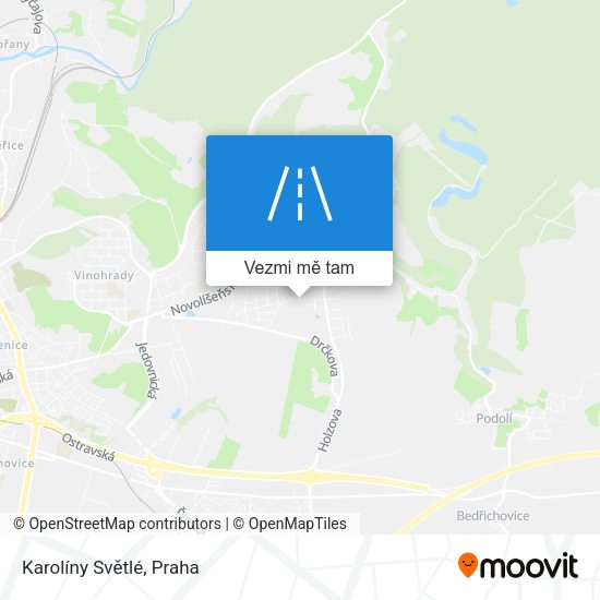 Karolíny Světlé mapa